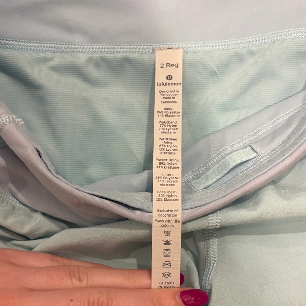 Lululemon Athletica Light Blue Athletic Shorts - Picture 3 of 4